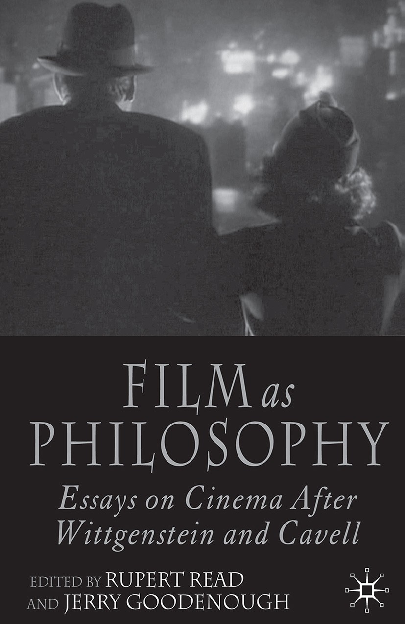 Book cover of Film as Philosophy. Features a black and white still of a man and a woman looking out over a burning city.